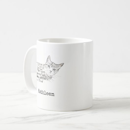 Mug Temps passé avec des chats. . . (Devant gauche)