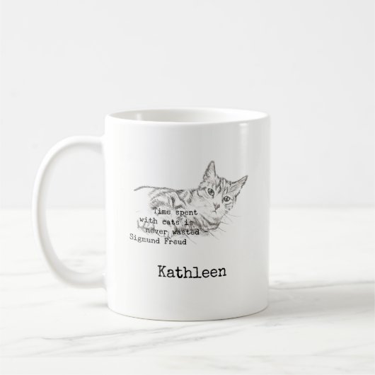 Mug Temps passé avec des chats. . . (Gauche)