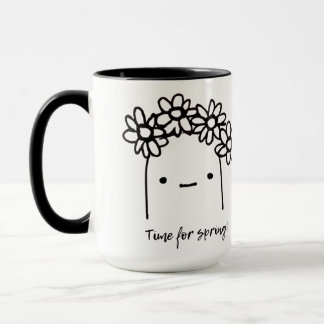 Mug Temps pour le flux d'illustrations noir et blanc p