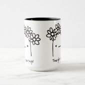 Mug Temps pour le flux d'illustrations noir et blanc p (Centre)