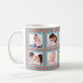 Mug Ten Photo Collage with Decorative Fan Pattern (Gauche)