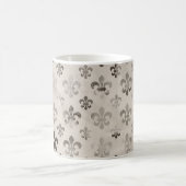 Mug Tendance Argent Gray Fleur De Lis Motif (Centre)