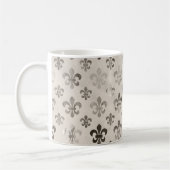 Mug Tendance Argent Gray Fleur De Lis Motif (Gauche)