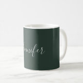 Mug Tendance Celtique Vert Gris Moderne Ajouter Votre (Devant droit)
