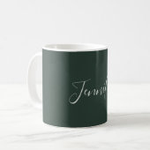 Mug Tendance Celtique Vert Gris Moderne Ajouter Votre (Devant gauche)