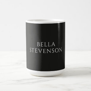 Mug Tendance Gris Foncé Simple Minimaliste Élégant