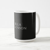 Mug Tendance Gris Foncé Simple Minimaliste Élégant (Devant droit)