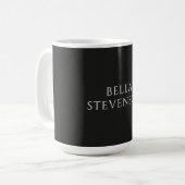 Mug Tendance Gris Foncé Simple Minimaliste Élégant (Devant gauche)