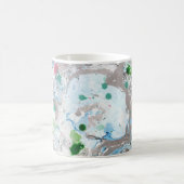 Mug Tendance Moderne Abstrait Rose Bleu Vert (Centre)