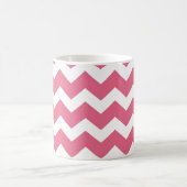 Mug Tendance moderne motif chevron rose (Centre)