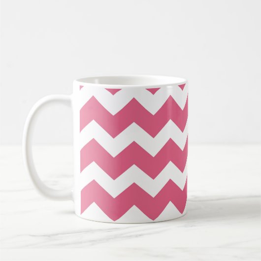 Mug Tendance moderne motif chevron rose (Gauche)