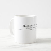 Mug Tendance Moderne Simple Noir & Blanc Professionnel (Devant gauche)
