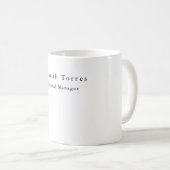Mug Tendance Noir & Blanc Créatif Moderne (Devant droit)