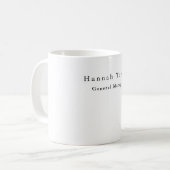 Mug Tendance Noir & Blanc Créatif Moderne (Devant gauche)