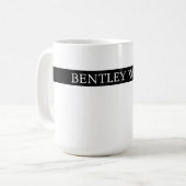 Mug Tendance Noir Blanc Stylish Simple Plain Votre nom (Devant gauche)