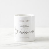 Mug Tendance Script Typographie Demande Bridesmaid (Centre)