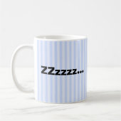 Mug Tendances de l'humour de travail bleu rayé (Gauche)