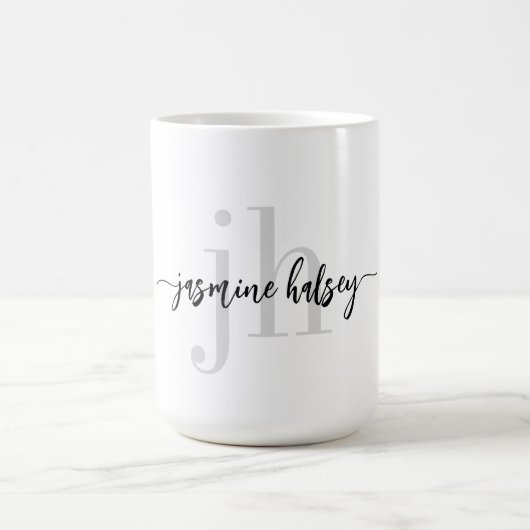 Mug Tendances simples Nom et initiales (Centre)