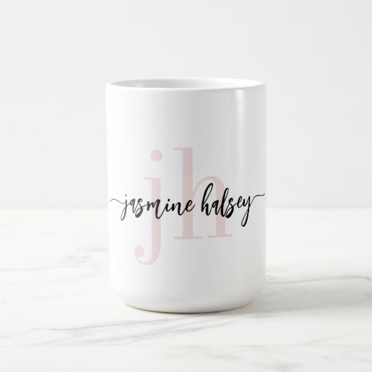 Mug Tendances simples Nom et initiales (Centre)