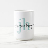 Mug Tendances simples Nom et initiales (Centre)