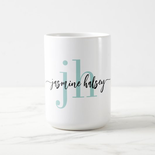 Mug Tendances simples Nom et initiales (Centre)