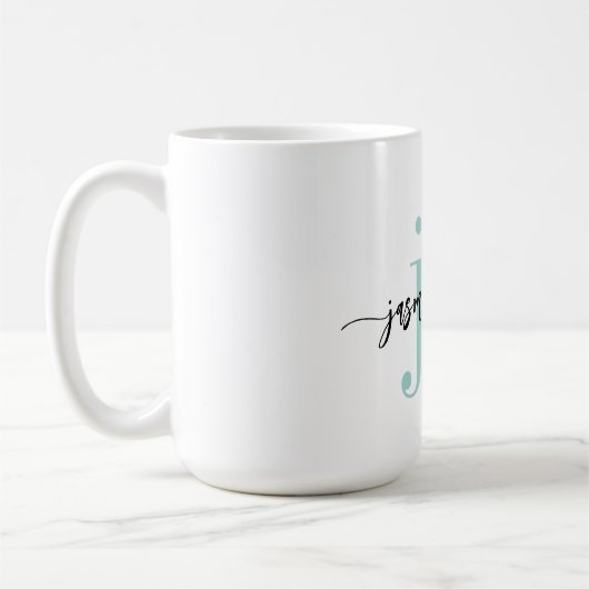 Mug Tendances simples Nom et initiales (Gauche)