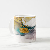 Mug tendresse pastel : tourbillons dorés art. (Devant gauche)