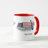 Mug Tennessee États-Unis Retro State Vintage USA (Devant droit)
