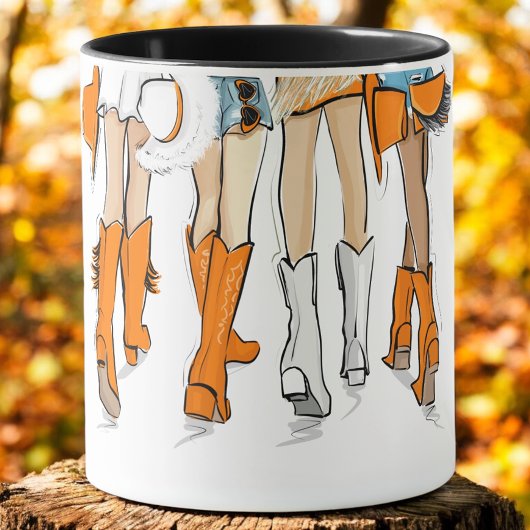Mug Tennessee Ladies Cowboy Boots Orange Nom de la mod