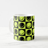 Mug Tennis Ball Checkered Seamless Pattern (Devant gauche)