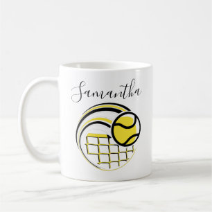 Mug Tennis Ball Voler sur le Net Sport Personnalisé