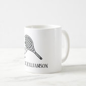 Mug Tennis Coach Nom Monogramme (Devant droit)