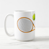 Mug Tennis de texte personnalisé (Gauche)