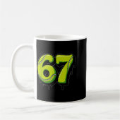 Mug Tennis Drip Number 67 Or 67th Birthday Six Seven  (Gauche)