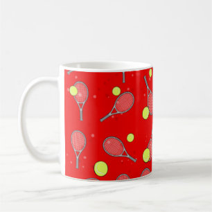 Mug Tennis Motif sans couture - Raquette et balle en r