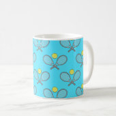 Mug Tennis Motif sans couture - Raquette et balle sur  (Devant droit)