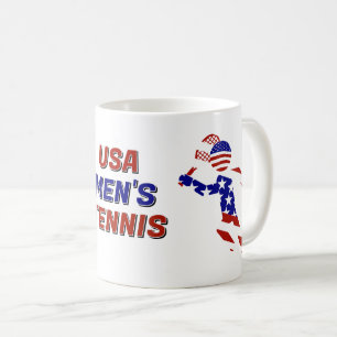 Mug Tennis pour hommes patriotiques des États-Unis