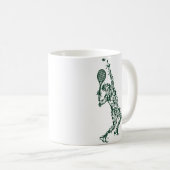 Mug Tennis T Shirt - Joueur Positionne des boules Rack (Devant droit)