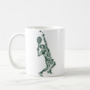 Mug Tennis T Shirt - Joueur Positionne des boules Rack