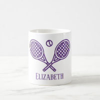 Tennis Thème Purple Nom Monogramme