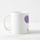 Mug Tennis Thème Purple Nom Monogramme (Gauche)