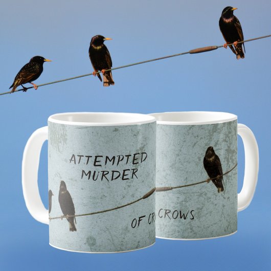 Mug Tentative de meurtre de Corbeaux Amour Mystère