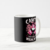 Mug tenue du mois de sensibilisation au cancer, sorciè (Devant droit)