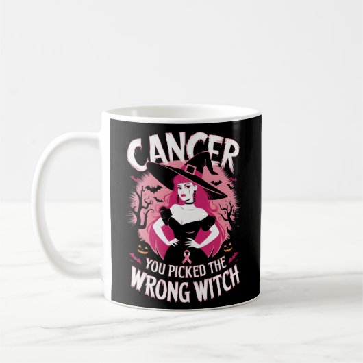 Mug tenue du mois de sensibilisation au cancer, sorciè (Gauche)