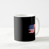 Mug Tenues de boxe avec drapeau américain - Femmes de (Devant droit)