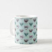 Mug Teps Vintages roses et turquoise - Tea Time (Devant gauche)