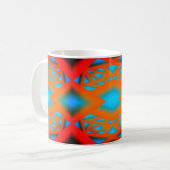 Mug Tequila Sunrise Ombre Art Abstrait géométrique (Devant gauche)