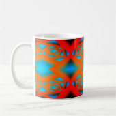 Mug Tequila Sunrise Ombre Art Abstrait géométrique (Gauche)