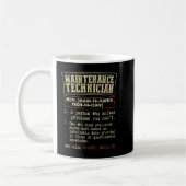 Mug Terme de définition du dictionnaire de technicien (Gauche)