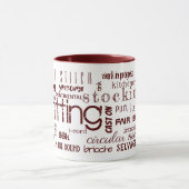 Mug Termes de typographie tricot RedText (Centre)